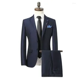 Men's Suits Clearance Treatment (Blazer Western Pants) Fashion Business Gentleman Italian-style Boutique Wedding Hosting Suit 2-piece