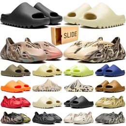 Free shipping With Box men women designer slippers slides Onyx Bone Desert Sand Orange Earth Brown Glow Flax mens sandals slipper slide shoes