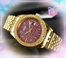 Popular Luxury Mens Womens Three Stiches Watches Japan Quartz Movement Day Date Time Cool Clock Diamonds Ring shiny starry business Watch first star choice gifts