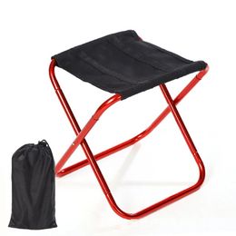 Outdoor Aluminium Alloy Portable Folding Picnic Camping Stool MIni Storage Fishing Chair Ultralight Furniture