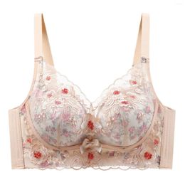 Bras Sets Chest Gather Lace Underwear For Women Clothes Rim Anti Sagging Push Up Female Solid Secondary Breast Wireless Adjustment Bra