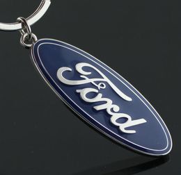 5pcslot Fashion Zinc Alloy Metal 3D Ford car logo keychain key ring llaveros hombre high quality chaveiro portachiavi key chain6231872