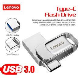 Enclosure Lenovo 1TB/2TB USB 3.0 Flash Drive 512GB 256GB Typec 2 In 1 High Speed Pendrive 128GB Storage Device WaterProof U Stick For PC