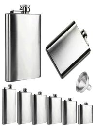 Boom Fashion 6 Sizes 4oz10oz Stainless Steel Pocket Hip Flask Retro Whiskey Flask Liquor Screw Cap With Funnel in Vovotrade9952741