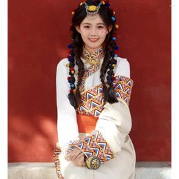 Ethnic Clothing High-End Fashion Dancing Dress Women's Tibetan Robe National Style Trip Shoot