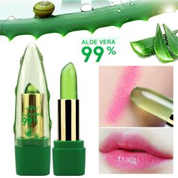 Lipstick 2024 Batom 99% ALOE VERA Natural Temperature Change Colour Jelly Long Lasting Moistourizing Lip Makeup