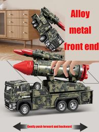 Alloy missile car childrens toy tank shell missile toy car rocket car model large artillery car boy 240402