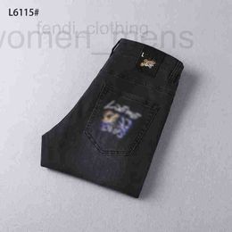 Erkekler Kot Tasarımcı Tasarımcısı Lowewe Bahar/Yaz Siyah Kaliteli Kumaş Kore Edition İnce Fit Moda Yakışıklı Modaya Modaya Gizli Pantolon Büyük Asya Boyutu 29-42 UXXP
