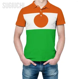 Men's Polos Unisex Polo Shirt Niger Flag 3D Print Man Fashion Clothing Tracksuits Short Sleeves