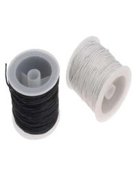 Cheap Jewelry Cord Accessories DIY Making for Necklace Bracelet White Black Wax Cord Waxed Linen Cord 1mm 30YardSpool8448004