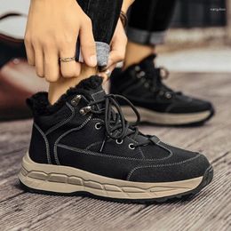 Casual Shoes Winter Plush Warm Men Sneakers 2024 Fashion Lace Up Men's Vulcanised Classic And Versatile Sports Zapatos