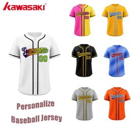 Customise Baseball Jersey Sublimation Streetwear Personalised Baseball Shirts Sports Uniform for Men Women Adult And Youth 240412