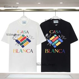 Casablanc Men Designer T Shirts Casablanca Summer Round Neck Short Sleeves Outdoor Breathable Cotton Tees Big Size Casablancas Shirt 624