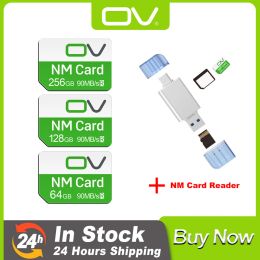 Cards OV NM Card 256 GB 128GB 64GB Nano Memory SD Cards for Huawei P30 P40 P50 Mate 30 Pro RS Nova Honour NM TF USB Type C Card Reader