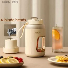 Juicers 600ML Juicer Cup High Capacity Portable Blender Mixer Smoothie Fruit Juice Extractor Electric Citrus Press Sport Water Bottle Y240418