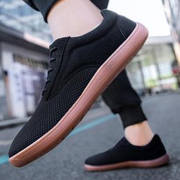 Casual Shoes Fujeak Minimalist Walking Plus Size Sneakers For Men Non-slip Wide Barefoot Comfortable Trendy Ankle Footwear