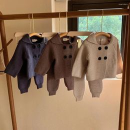 Clothing Sets Fashion Baby Boy Clothes Long-Sleeved Girl Cardigan Pants Infant 2pcs Boys Suit Outfits Spring