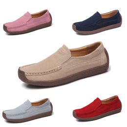 Casual Shoes for Men Women Flat Loafers Low Top Suede Pink Black Red Brown anti slip Lazy Shoes GAI
