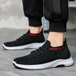 Casual Shoes Men Summer 2024 Lace Up Sneakers Fashion Breathable Light Mesh Running Trend All-match Sport Socks