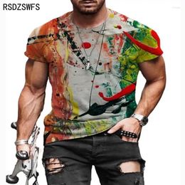 Men's T Shirts 2024 Summer European And American Trend Fashion T-shirts Clothes 3D Street Oversize Short-Sleeved