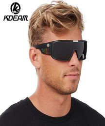 KDEAM Outdoor Oversized Shield Dragon Sunglasses Men Single Lens Steampunk Goggles Surfing Glasses KD25147740271