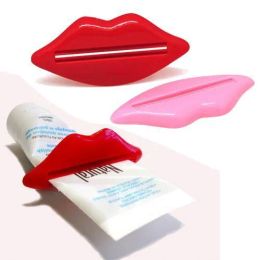 Supplies 2Pcs Useful Cute Lip Shape Squeezer Dispenser Tool for Toothpaste Red Pink