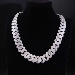 Hot Sale 20 Mm Wide 2/3/4 Row Vvs Moissanite Diamond Cuban Link Chain S925 Silver Jewelry Hip Hop Fine Jewelry Necklace Bracelet