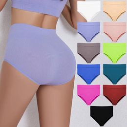 Women's Panties Women Sexy High Waist Intimates Female Underpant Solid Colour Briefs Ladies Lingerie Seamless Pants Comfortable Underwear