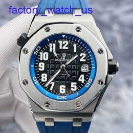 Top AP Wrist Watch Royal Oak Offshore Series 15701ST Blue and Black Precision Steel Mens Watch Automatic Machinery 44mm