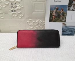 brand designer women gradient color long wallets luxury wristlet bag purse passport ID credit card holder artificial cowhide clutc2265105