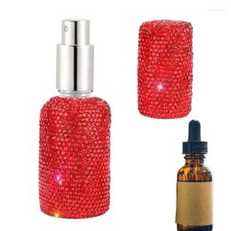 Storage Bottles Rhinestone Perfume Travel Refillable Bottle 30ml Atomizer Spray Bling Scent Pump Case Empty Fragrance