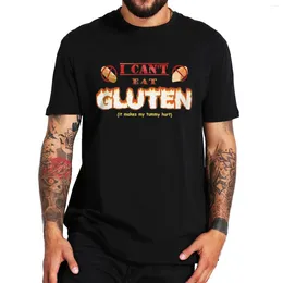 Men's T Shirts I Can't Eat Gluten It Makes My Tummy Hurt Shirt Intolerance Harajuku Tops Casual Cotton Unisex Summer T-shirts EU Size