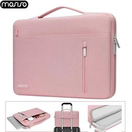 Other Computer Accessories MOSISO Mutil-use Laptop Sleeve Bag With Handle Trolley Belt For 13 15.6 16 Inch Notebook Bag Shockproof Computer Bag Handbag Y240418