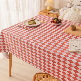 Table Cloth Rural Wind Net Red PVC Waterproof Oil Proof Non Washable Tea Rectangular Light Luxury Diamond Ta