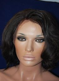 selling 10quot lace wigs Indian remy hair with French lace ear to ear stretch cap1805090