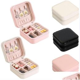 Jewellery Boxes Travel Box Pu Leather Organiser Display Storage Case For Necklace Earrings Rings Small Holder Gift Cases Packa Dhgarden Dhynd