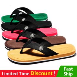 Sandals Shoes Men Summer Flip Flops High Quality Beach Antislip Zapatos Hombre Casual Man Slippers y240416