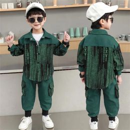 Clothing Sets Boys Children Tracksuit Spring Autum 2 Pieces Boy Teenager Clothes Jacket And Pant Set 6 7 8 9 10 11 12 Year Old