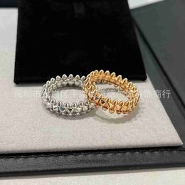 High End Designer Jewellery rings for womens Carter V Gold Plated CNC Sculpture Rivet Ring with Pure Advanced Fashion and Ring Original 1:1 With Real Logo