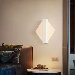 Wall Lamp European Style Lamps 110V/220V Indoor Bedside Hallway Round Square Minimalist Acrylic Art Design Home Aisle Decor Lights