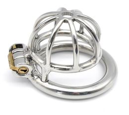 Locking Male Chastity Device Stainless Steel Crafts sexy Cock Cage With Double Ring Large Size Chastity Cage Adult Sex Toys7562719