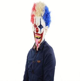 Halloween Mask Spiked Hair Clown Full Face Latex Terror Crown masks Horror Mask For Halloween Cosplay Party M18110603A8974672