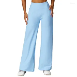 Active Pants Thread High Waist Casual Women's All-Matching Outer Wear Straight Wide Leg Quick-Drying Loose Track Pants8526