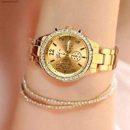Other Watches Ladies Quartz Wrist Watches Dress Watch Women Crystal Diamond Watches Gold Silver Clock Women Montre FemmeL2404