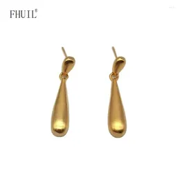 Dangle Earrings 2024 Trendy Vintage Gold Plated Drop For Women Girls Fashion Jewellery Metal Long Ear Rings Party Accessories