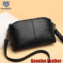 Bag 2024 Fashion Genuine Leather Ladies Messenger Casual Shoulder Square Mobile Phone Solid Colour Female Wallet