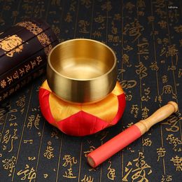 Decorative Figurines Pure Bowl Copper Buddha Sound Practice High-grade With Plastic Stick Buddhist Supplies