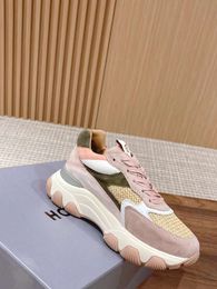 Zhao Lusi's 2024 New Genuine Leather Breathable Dad H Cat Claw Increase in Height, Thick Sole, Cake, Little White Shoes for Women