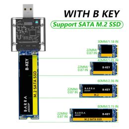 Enclosure M2 SSD Case M.2 To USB 3.0 Gen 1 5Gbps Highspeed SSD Enclosure For SATA M.2 For NGFF SSD 2242 2260 2280 Card Adapter