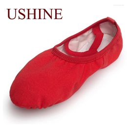 Dance Shoes USHINE Women Ballet Adult Children Slippers Soft Sole Professional Canvas Training For